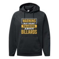 Warning May Star Talking About Billiards Dad Gift For Father's Day Performance Fleece Hoodie