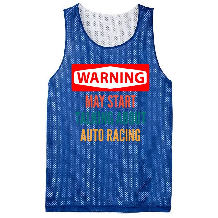 Warning May Start Talking About Auto Racing Meaningful Gift Mesh Reversible Basketball Jersey Tank