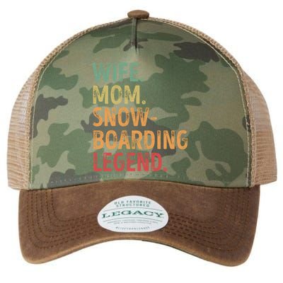 Wife Mom Snowboarding Legend Cute Gift Legacy Tie Dye Trucker Hat