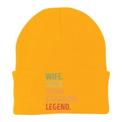 Wife Mom Snowboarding Legend Cute Gift Knit Cap Winter Beanie