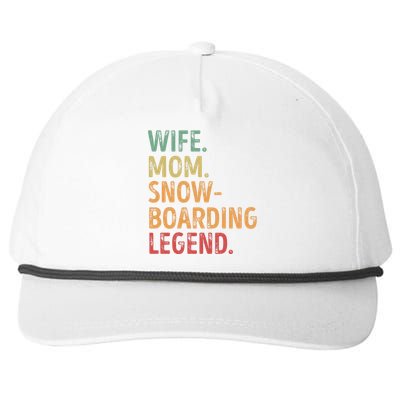 Wife Mom Snowboarding Legend Cute Gift Snapback Five-Panel Rope Hat