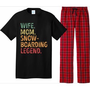 Wife Mom Snowboarding Legend Cute Gift Pajama Set