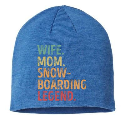 Wife Mom Snowboarding Legend Cute Gift Sustainable Beanie