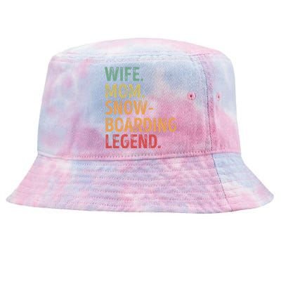 Wife Mom Snowboarding Legend Cute Gift Tie-Dyed Bucket Hat