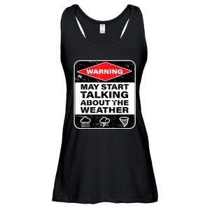 Warning May Start Talking About The Weather Ladies Essential Flowy Tank