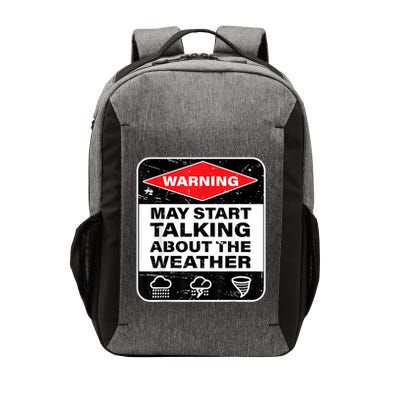 Warning May Start Talking About The Weather Vector Backpack