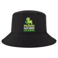 Warning May Spontaneously Talk About Lizards Lizard Reptiles Cool Comfort Performance Bucket Hat