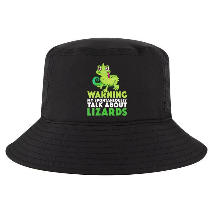 Warning May Spontaneously Talk About Lizards Lizard Reptiles Cool Comfort Performance Bucket Hat