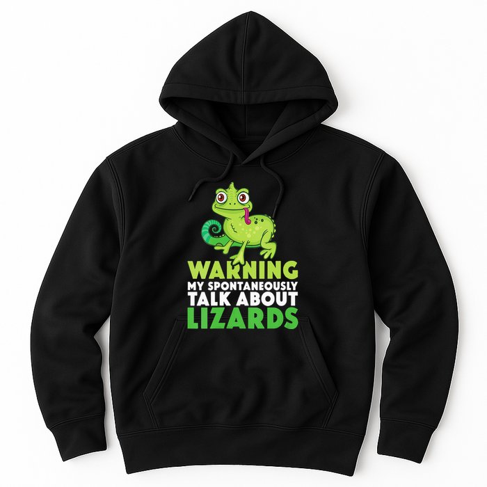Warning May Spontaneously Talk About Lizards Lizard Reptiles Hoodie