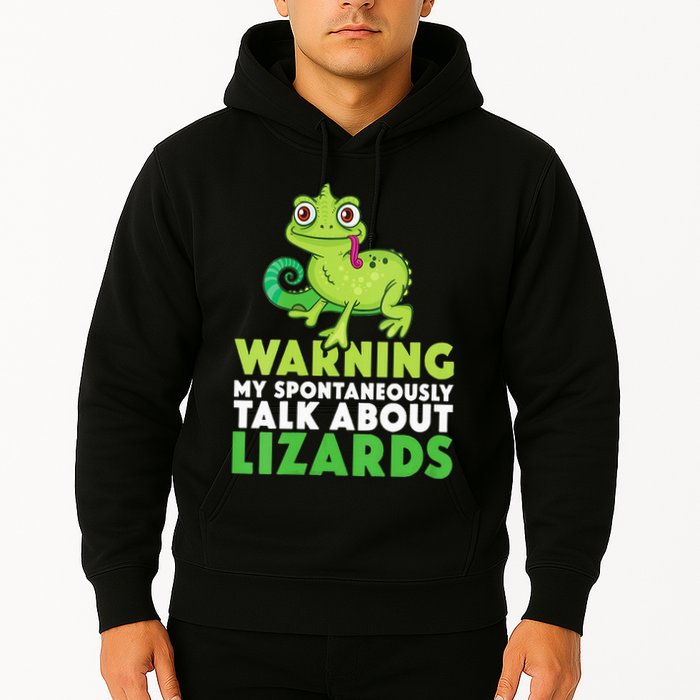Warning May Spontaneously Talk About Lizards Lizard Reptiles Hoodie