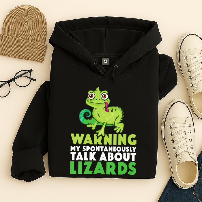 Warning May Spontaneously Talk About Lizards Lizard Reptiles Hoodie