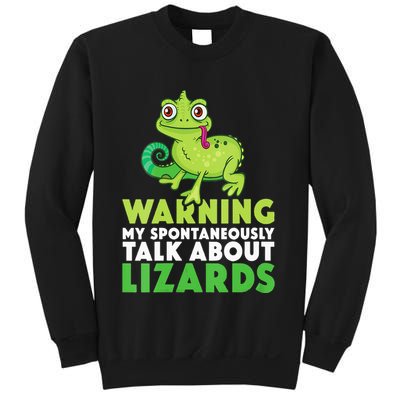Warning May Spontaneously Talk About Lizards Lizard Reptiles Sweatshirt