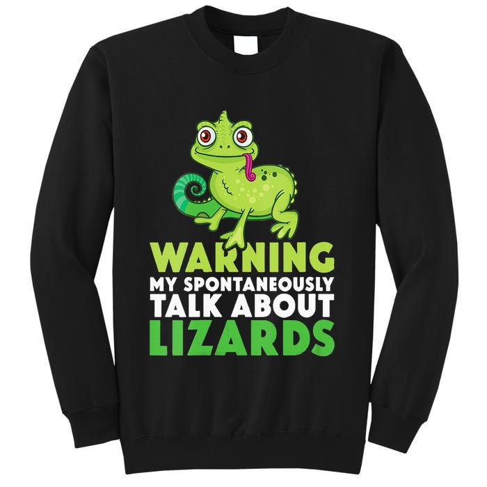 Warning May Spontaneously Talk About Lizards Lizard Reptiles Sweatshirt