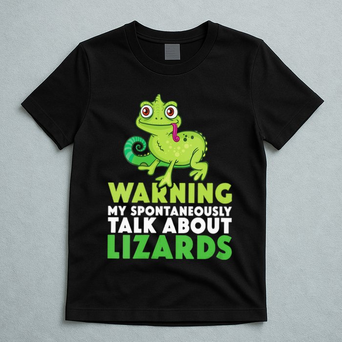 Warning May Spontaneously Talk About Lizards Lizard Reptiles T-Shirt
