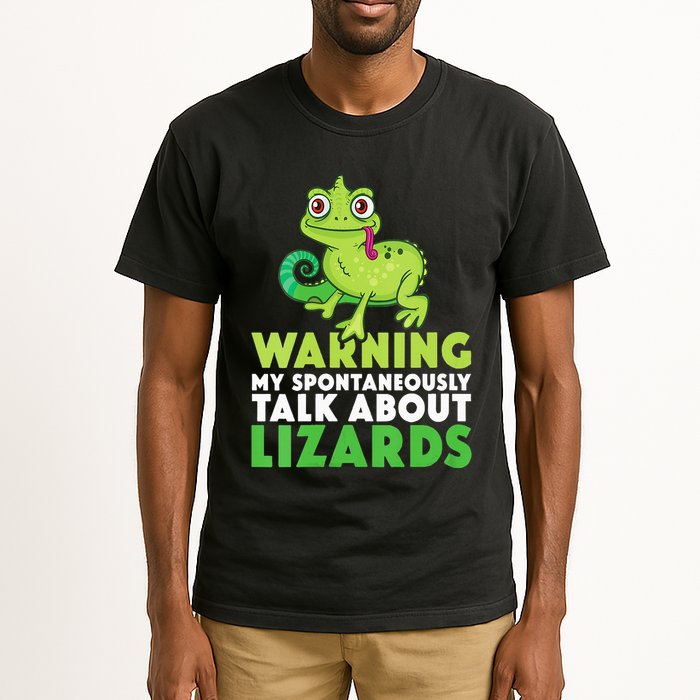 Warning May Spontaneously Talk About Lizards Lizard Reptiles Tall T-Shirt