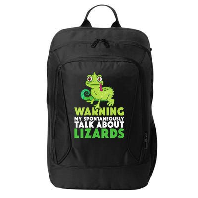 Warning May Spontaneously Talk About Lizards Lizard Reptiles City Backpack