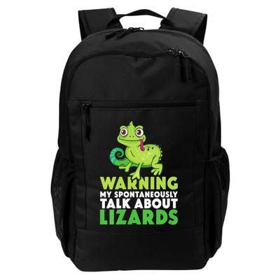 Warning May Spontaneously Talk About Lizards Lizard Reptiles Backpack