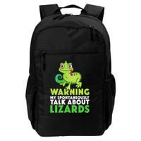 Warning May Spontaneously Talk About Lizards Lizard Reptiles Backpack