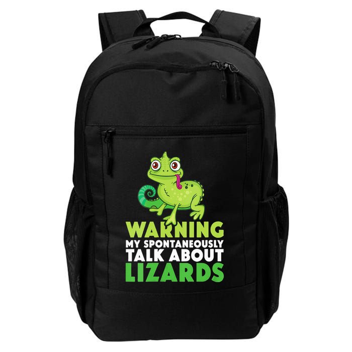 Warning May Spontaneously Talk About Lizards Lizard Reptiles Backpack