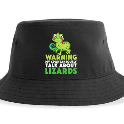 Warning May Spontaneously Talk About Lizards Lizard Reptiles Sustainable Bucket Hat