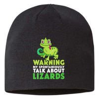 Warning May Spontaneously Talk About Lizards Lizard Reptiles Sustainable Beanie