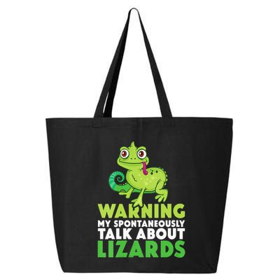 Warning May Spontaneously Talk About Lizards Lizard Reptiles 25L Jumbo Tote