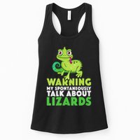 Warning May Spontaneously Talk About Lizards Lizard Reptiles Womens Tank Top