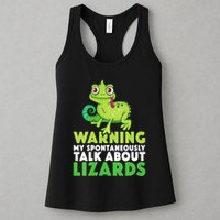Warning May Spontaneously Talk About Lizards Lizard Reptiles Womens Tank Top