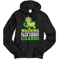 Warning May Spontaneously Talk About Lizards Lizard Reptiles Tie Dye Hoodie