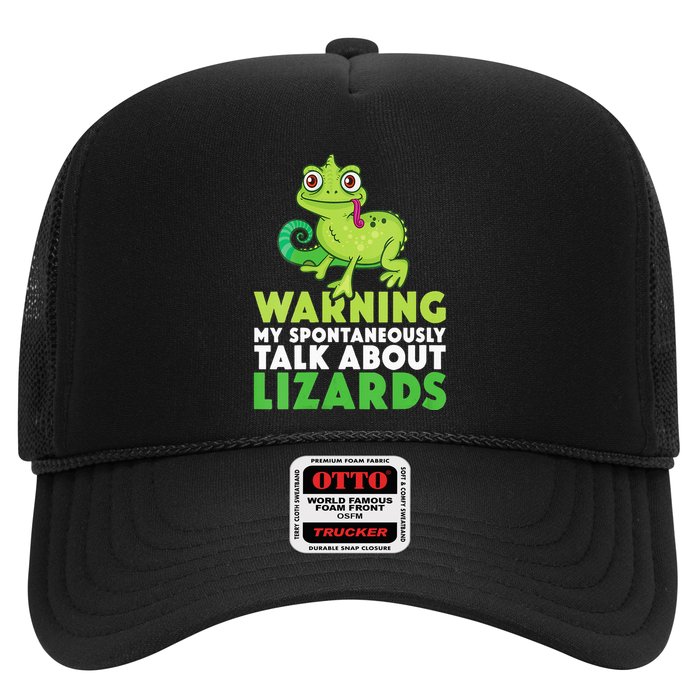 Warning May Spontaneously Talk About Lizards Lizard Reptiles Trucker Hat