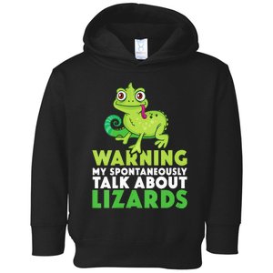 Warning May Spontaneously Talk About Lizards Lizard Reptiles Toddler Hoodie