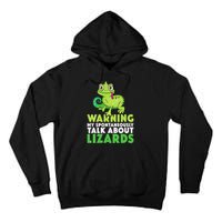 Warning May Spontaneously Talk About Lizards Lizard Reptiles Tall Hoodie