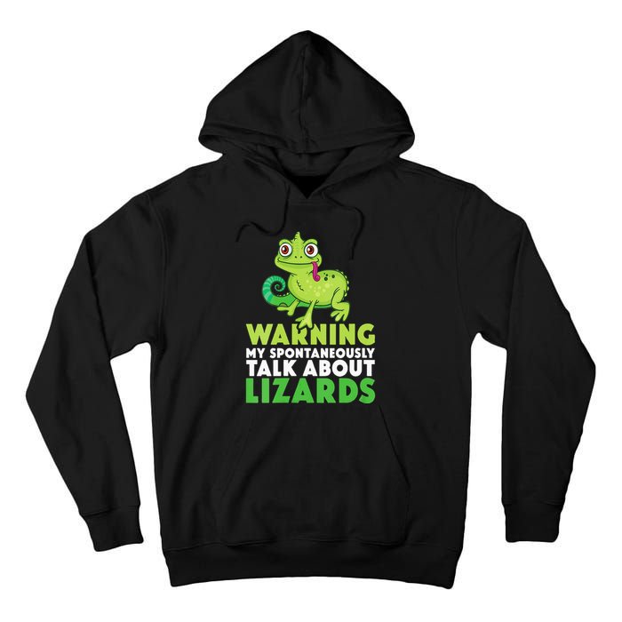 Warning May Spontaneously Talk About Lizards Lizard Reptiles Tall Hoodie