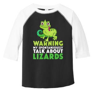 Warning May Spontaneously Talk About Lizards Lizard Reptiles Toddler Fine Jersey T-Shirt