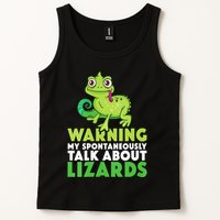 Warning May Spontaneously Talk About Lizards Lizard Reptiles Tank Top