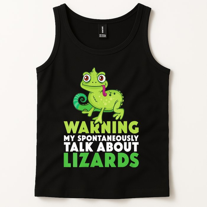 Warning May Spontaneously Talk About Lizards Lizard Reptiles Tank Top