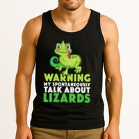 Warning May Spontaneously Talk About Lizards Lizard Reptiles Tank Top