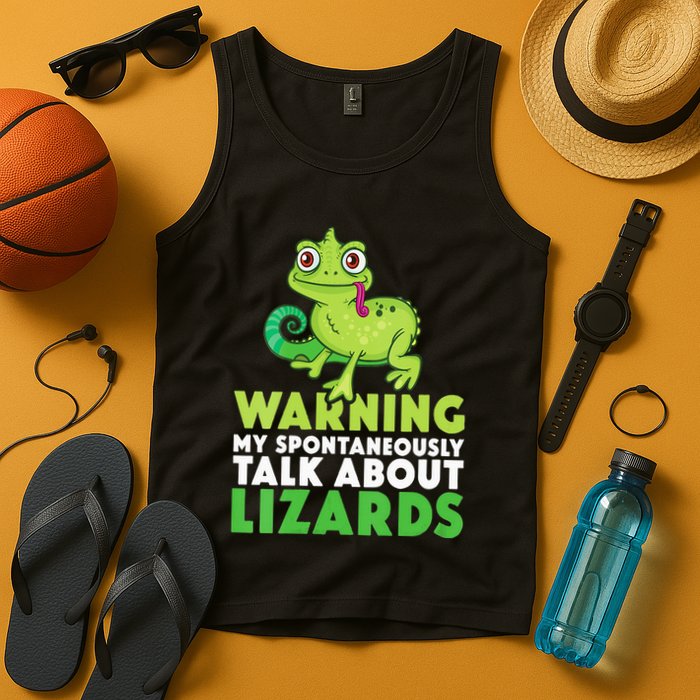 Warning May Spontaneously Talk About Lizards Lizard Reptiles Tank Top