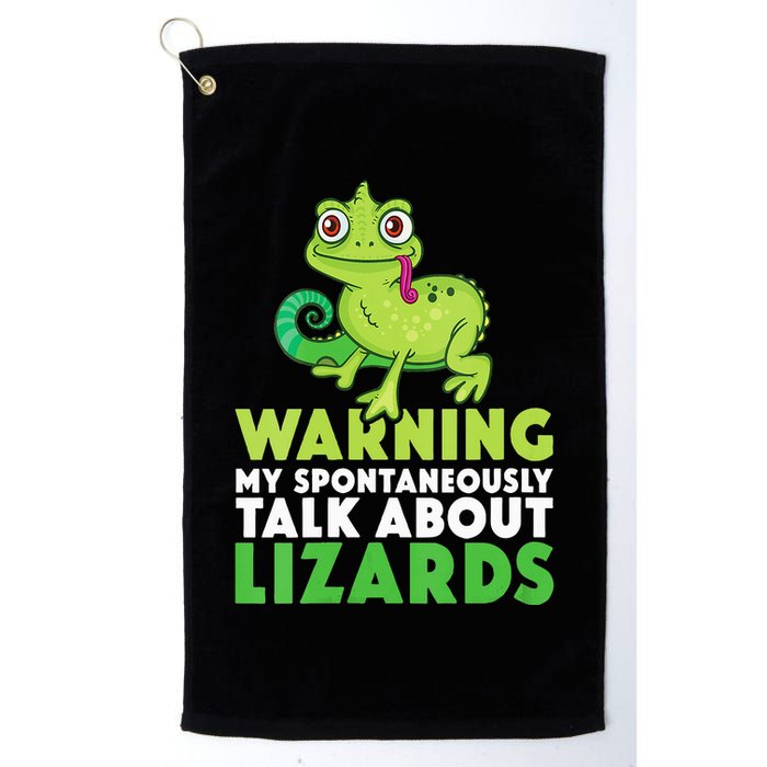 Warning May Spontaneously Talk About Lizards Lizard Reptiles Golf Towel