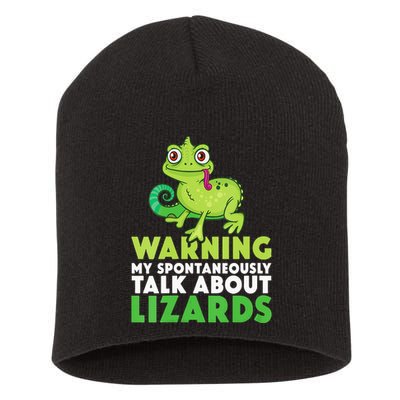 Warning May Spontaneously Talk About Lizards Lizard Reptiles Short Acrylic Beanie