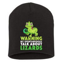 Warning May Spontaneously Talk About Lizards Lizard Reptiles Short Acrylic Beanie