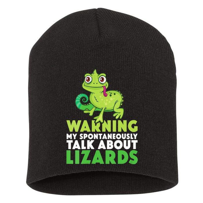 Warning May Spontaneously Talk About Lizards Lizard Reptiles Short Acrylic Beanie