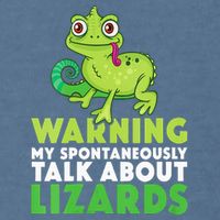 Warning May Spontaneously Talk About Lizards Lizard Reptiles Garment-Dyed Sweatshirt
