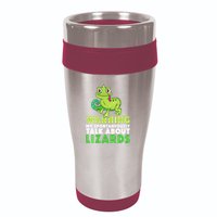 Warning May Spontaneously Talk About Lizards Lizard Reptiles 16oz Travel Tumbler