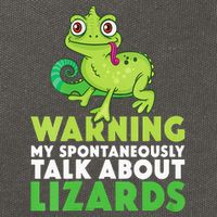 Warning May Spontaneously Talk About Lizards Lizard Reptiles Cotton Canvas Backpack