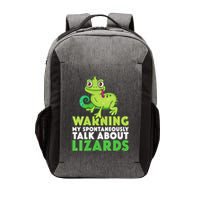 Warning May Spontaneously Talk About Lizards Lizard Reptiles Vector Backpack