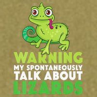 Warning May Spontaneously Talk About Lizards Lizard Reptiles Garment-Dyed Women's Muscle Tee