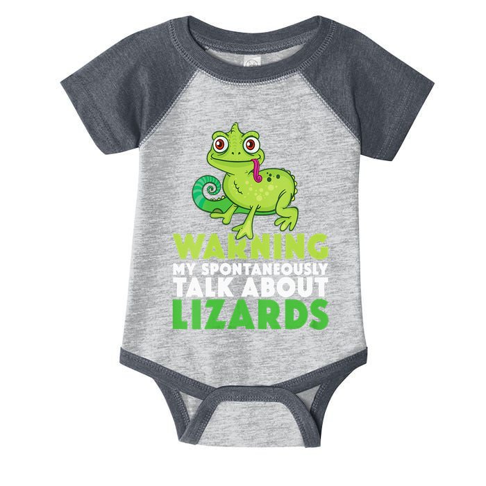 Warning May Spontaneously Talk About Lizards Lizard Reptiles Infant Baby Jersey Bodysuit