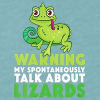 Warning May Spontaneously Talk About Lizards Lizard Reptiles Sueded Cloud Jersey T-Shirt
