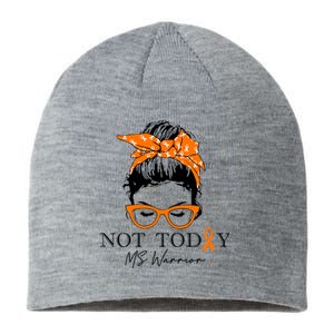 Wo Multiple Sclerosis Awareness Messy Bun Ms Warrior Gift Sustainable Beanie